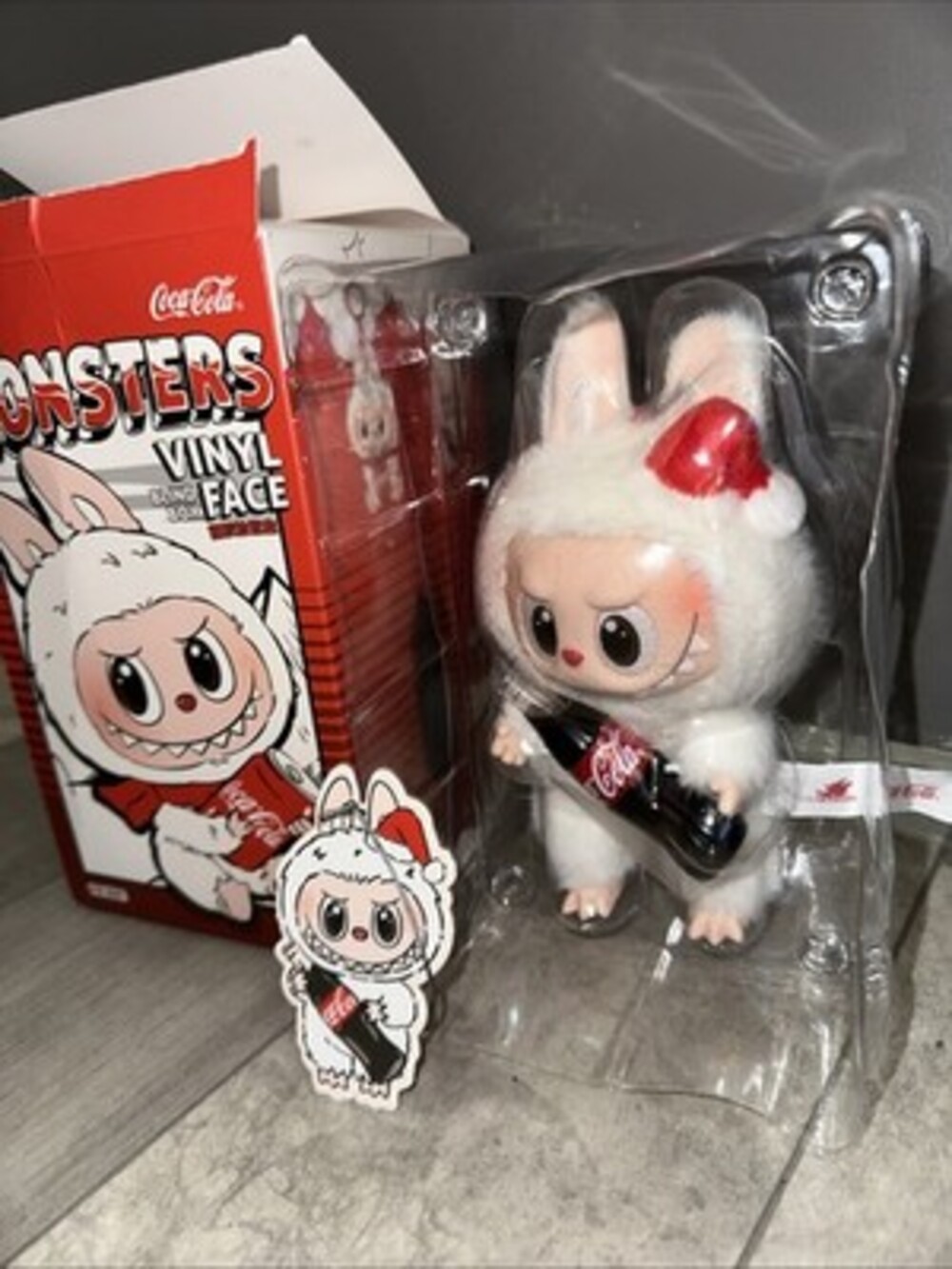 Authentic POPMART THE MONSTERS Labubu Coca-Cola Series Plush Surprise Shake USA - Picture 2 of 3
